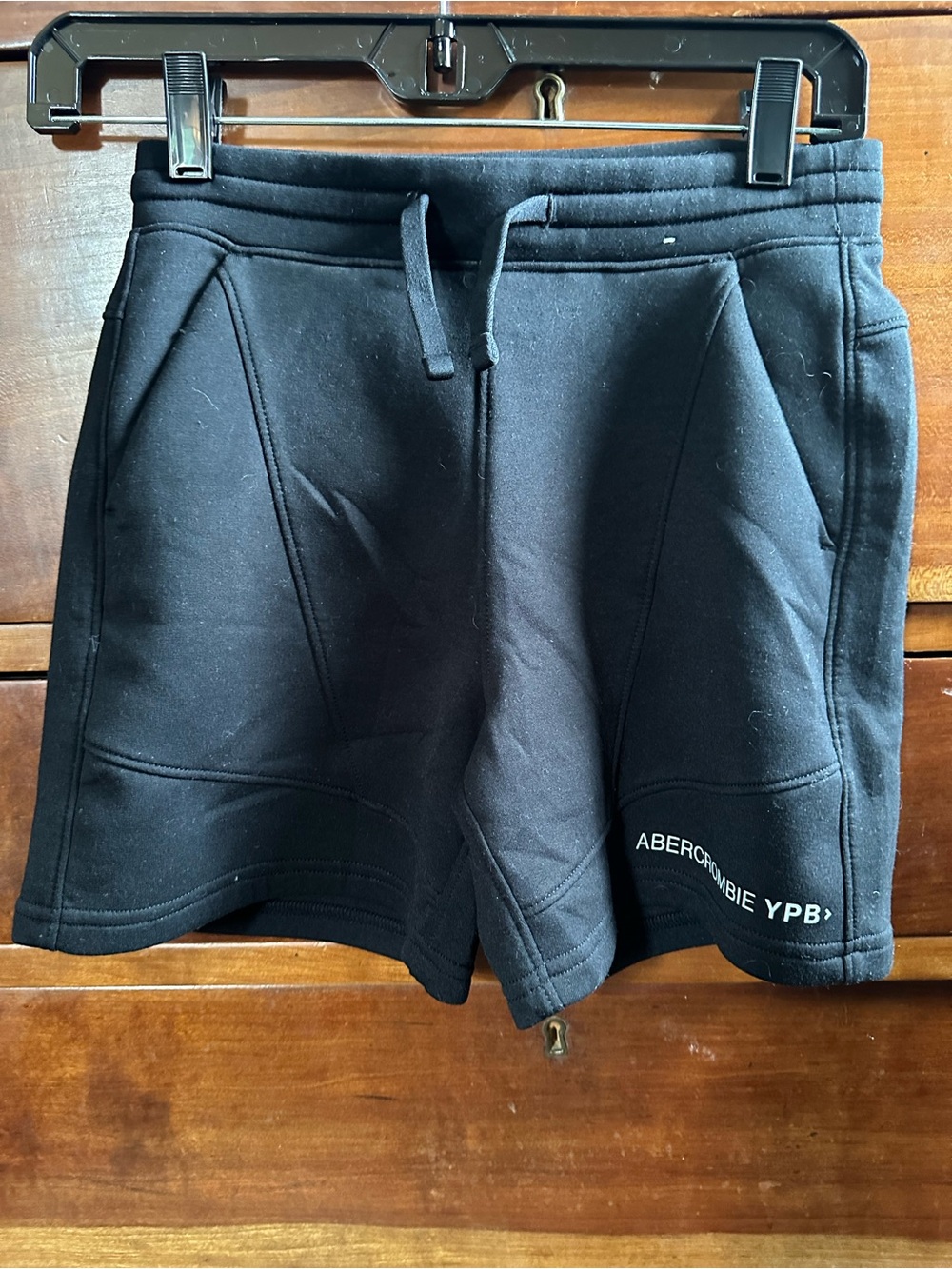 abercrombie kids Black Athletic Shorts with YPB Logo Size 9/10